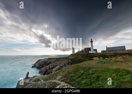 Phare Saint-Mathieu, Francia, Finistère Foto Stock