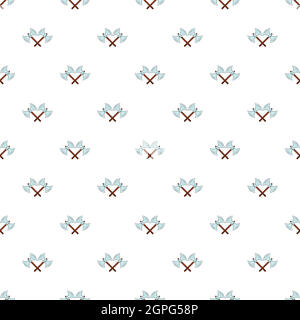 Assi di battaglia con due punte pattern, stile cartoon Illustrazione Vettoriale