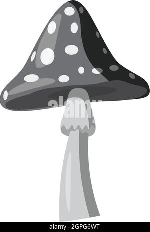 Amanita velenosi icona a fungo Illustrazione Vettoriale