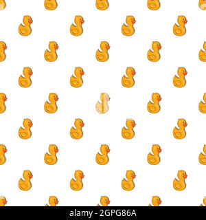 Rubber Duck pattern, stile cartoon Illustrazione Vettoriale