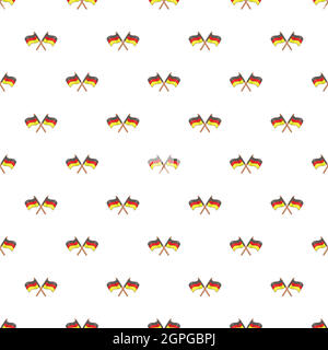 Bandiera della Germania pattern, stile cartoon Illustrazione Vettoriale