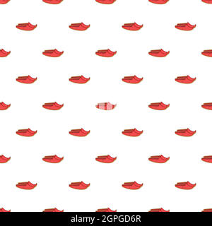 Rosso scarpe turco pattern, stile cartoon Illustrazione Vettoriale