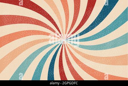 Luce solare retro sfondo orizzontale circo Sunbeam sfondo Illustrazione Vettoriale