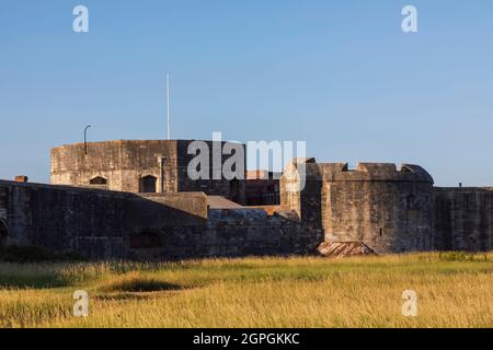 Inghilterra, Hampshire, New Forest, Keyhaven, Hurst Castle Foto Stock