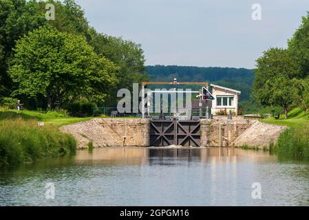 Francia, Haute Saone, Scey sur Saone, lock Foto Stock