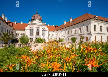 Ungheria, intorno a Budapest, Godollo, castello reale barocco di Gödöllö, residenza estiva di Sissi (Regina Elisabetta) Foto Stock