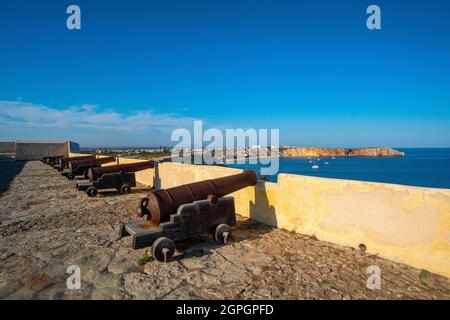 Portogallo, Algarve, Sagres, la fortezza o Fortaleza Foto Stock