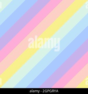 Sfondo a strisce geometriche, colori pastello dello spettro arcobaleno. Colori LGBTQ. Motivo senza giunture a strisce geometriche astratte, strisce arcobaleno. Illus vettore Illustrazione Vettoriale