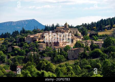 Francia, Vaucluse, Parc Naturel Regional du Mont Ventoux, Bedoin, Aurel villaggio Foto Stock