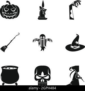 Tutti i santi giorni di set di icone, stile semplice Illustrazione Vettoriale