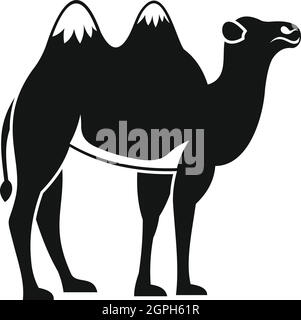 Icona di cammello, stile semplice Illustrazione Vettoriale