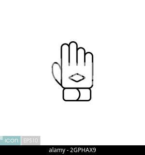 Icona piano del vettore del guanto da lavoro Illustrazione Vettoriale