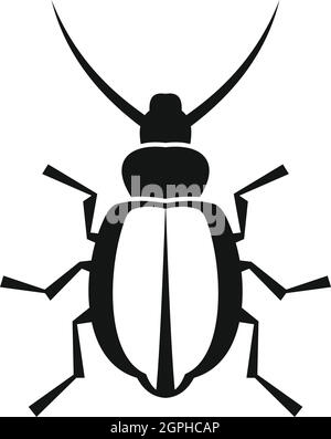 Beetle icona, stile semplice Illustrazione Vettoriale