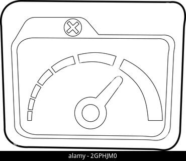 Icona Indicatore, stile contorno Illustrazione Vettoriale