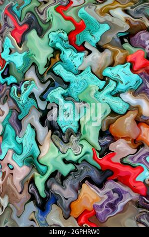 Sfondo astratto di multi-colori 3D preziosa pietra-come texture Foto Stock