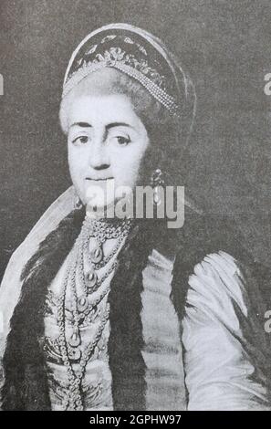 Imperatrice russa Catherine II. Foto Stock