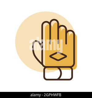 Work glove vector flat icon Stock Vector