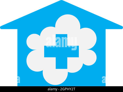 Icona del logo Cloud Home Care Concept Illustrazione Vettoriale