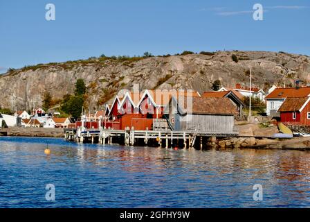 Agriturismi di pescatori a Fjällbacka, Svezia Foto Stock