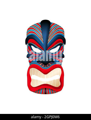 Maschera Maori 1 Illustrazione Vettoriale