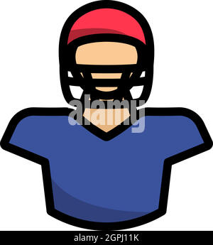 American Football Icona Player Illustrazione Vettoriale