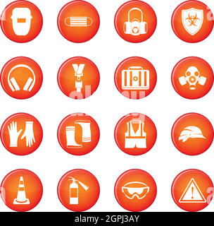 Set di icone di sicurezza vettoriali Illustrazione Vettoriale