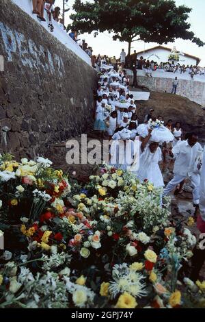 Festa de Yemanja , Bahia, Brasile Foto Stock