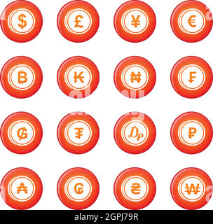 Valuta le icone di set di vettore Illustrazione Vettoriale