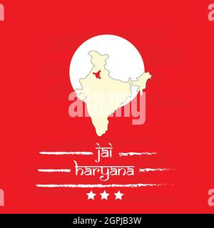 Haryana Day Indian state background Illustrazione Vettoriale