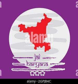 Haryana Day Indian state background Illustrazione Vettoriale