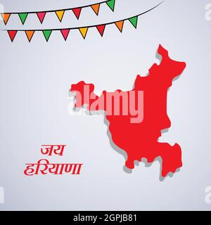 Haryana Day Indian state background Illustrazione Vettoriale
