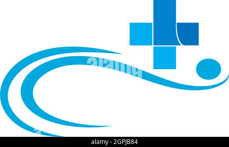 Healty wave logo icon Stock Vector