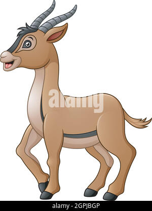 Carino cartoon antilope Illustrazione Vettoriale