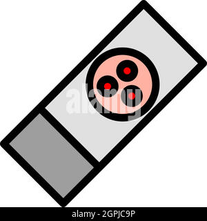 Icona vetro batterio Illustrazione Vettoriale