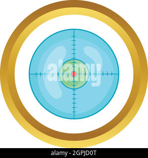 Traguardo ottico icona vettore Illustrazione Vettoriale