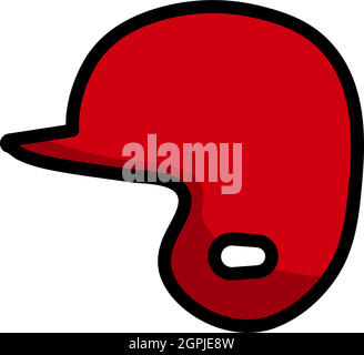 Icona casco da baseball Illustrazione Vettoriale