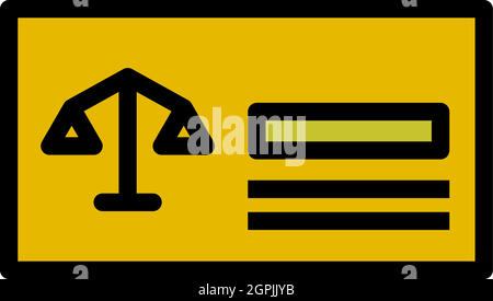 Icona biglietto da visita avvocato Illustrazione Vettoriale