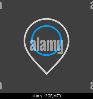 Icona mappa PIN. Puntatore della mappa. Marcatori mappa Illustrazione Vettoriale