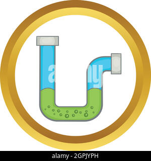 Intasamento nel tubo icona vettore Illustrazione Vettoriale