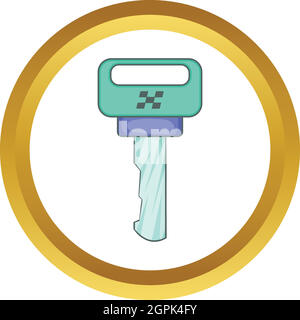 Chiave per vetture da gara icona vettore Illustrazione Vettoriale