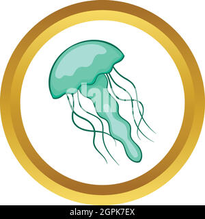 Meduse icona vettore Illustrazione Vettoriale