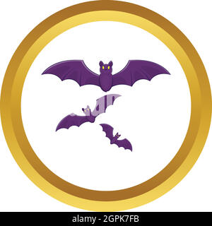 Pipistrelli di Halloween icona vettore Illustrazione Vettoriale
