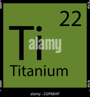 Icona dell'elemento chimico Illustrazione Vettoriale