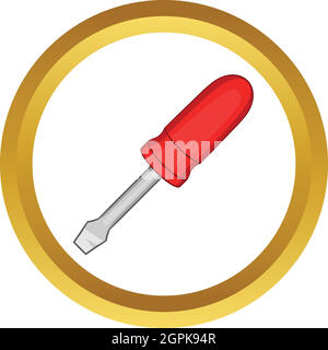 Meno cacciavite icona vettore Illustrazione Vettoriale