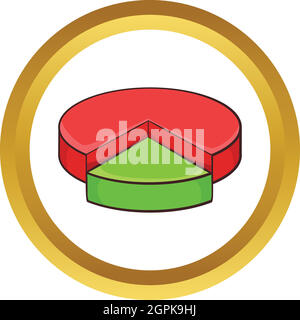 Grafico a torta infografico icona vettore Illustrazione Vettoriale