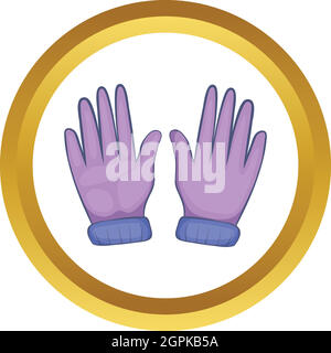 Guanti invernali icona vettore Illustrazione Vettoriale