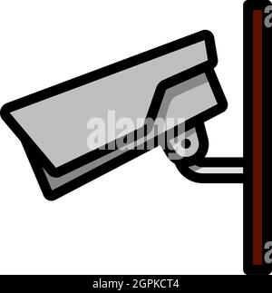 Sicurezza Icona Fotocamera Illustrazione Vettoriale