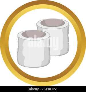 Polsini Tennis Icona vettore Illustrazione Vettoriale