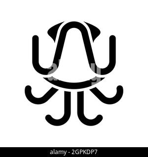 Logo Squid vettore icona design Foto Stock