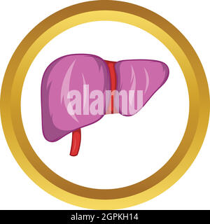 Fegato icona vettore Illustrazione Vettoriale